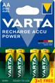 VARTA Recharge Charge Accu Power AA 2100mAh 4 Pack (3+1)
