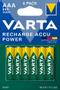VARTA Recharge Charge Accu Power AAA 800mAh 6 Pack