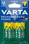 VARTA Recharge Charge Accu Power AA 2100mAh 6 Pack