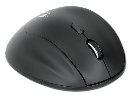 MANHATTAN MH Wireless Ergonomic Mouse with 2-in-1 USB Receiver (190237)