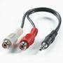 ROLINE 3.5mm Jack - 2x RCA Cable. M/F. Black. 0.2m