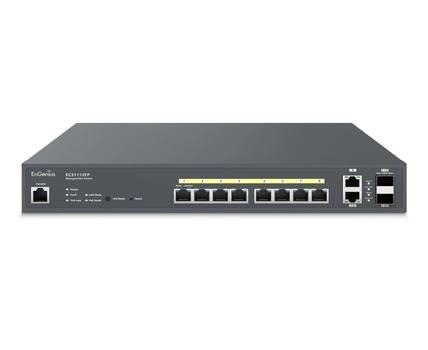 Engenius Networks Cloud Managed Switch 8-port GbE PoE.af/ at(+) 130W 2xGbE 2xSFP L2+ 13i (ECS1112FP)