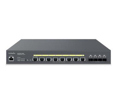 Engenius Networks EnGenius Cloud Managed 8-Port 10 Gigabit PoE++ Switch with 4 x SFP+ Ports, 8x 802.3af/ at/ bt PoE++ po (ECS5512FP)