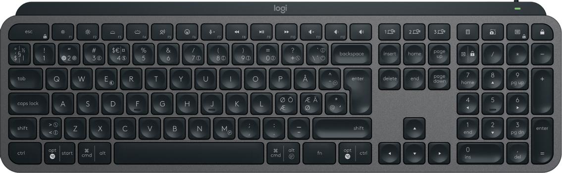 Logitech MX Keys S - tastatur - QWERTY - Nordisk (dansk/ finsk/ norsk/ svensk) - grafitt (920-011581)
