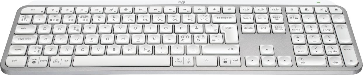 Logitech MX Keys S - tastatur - QWERTY - Nordisk (dansk/ finsk/ norsk/ svensk) - blekgrå (920-011582)