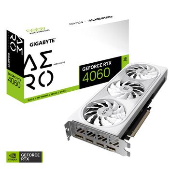 GIGABYTE GeForce RTX 4060 AERO OC - 8GB GDDR6 RAM - Grafikkort (GV-N4060AERO OC-8GD)