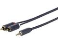 VIVOLINK 3.5MM - 2 X RCA M-M 5 Meter High flexible jacket.