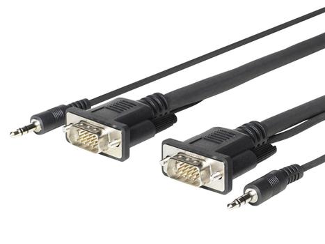VIVOLINK Prof VGA kabel m/lyd Han/Han 7m (PROVGAMCS7)