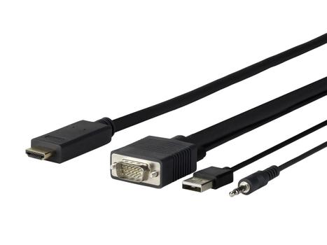 VIVOLINK Pro VGA + Audio to HDMI 5M PC resolution 1920*1080P (PROVGAHDMI5)