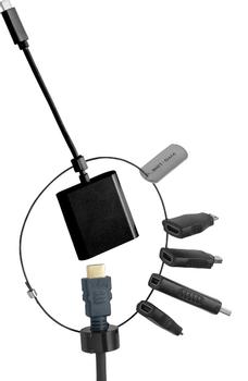 VIVOLINK # udgået Adapter ring DP+DP mini,HDMI mini+mikro HDMI+USB-C (PROADRING3B)