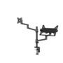 Neomounts by Newstar s DS20-425BL2 - Mounting kit (desk clamp mount, desk grommet, notebook tray, monitor arm, VESA adapter, notebook tray arm) - full-motion adjustable arm - for LCD display / notebook - steel - black - s