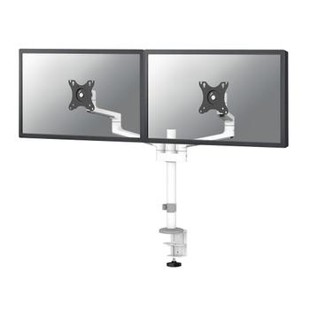 Neomounts by Newstar s DS60-425WH2 - Mounting kit (articulating arm) - full-motion - for 2 monitors - steel - white - screen size: 17"-27" - desk-mountable (DS60-425WH2)