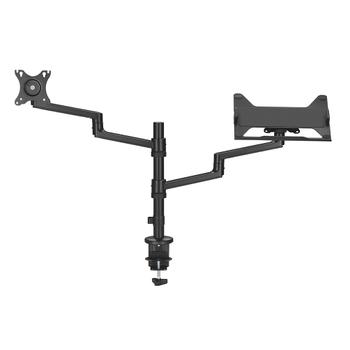 Neomounts by Newstar Laptop + Screen Desk Mount 17-27inch clamp+grommet 1 screen Black (DS20-425BL2)