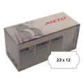 METO METO-Etiketter 22x12 G2 hvid 7 ruller