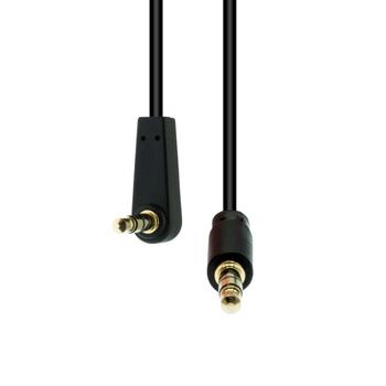 ProXtend Mini-Jack 3-Pin Angled Slim Cable M-M Black 0.5M (M3SA-005)