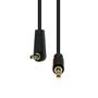 ProXtend Mini-Jack 3-Pin Angled Slim Cable M-M Black 1.5M