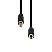 ProXtend Mini-Jack 3-Pin Slim Extension Cable Black 0.5M