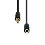 ProXtend Mini-Jack 3-Pin Slim Extension Cable Black 3M