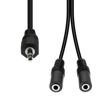 ProXtend Mini-Jack 3-Pin Splitter Cable M-F Black 20cm (M32XM3F-002)