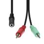 ProXtend 4-Pin to 2x 3-Pin Cable F-M 