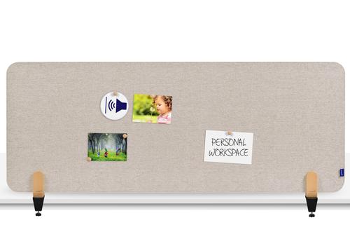 LEGAMASTER ELEMENTS desk divider acoustic 60x160cm beige clamps (7-209822)