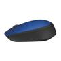 LOGITECH h M171 - Mouse - right and left-handed - wireless - 2.4 GHz - USB wireless receiver - black, blue (910-004640)