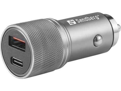 SANDBERG Car Charger 1xQC3.0+1xUSB-C  (441-50)