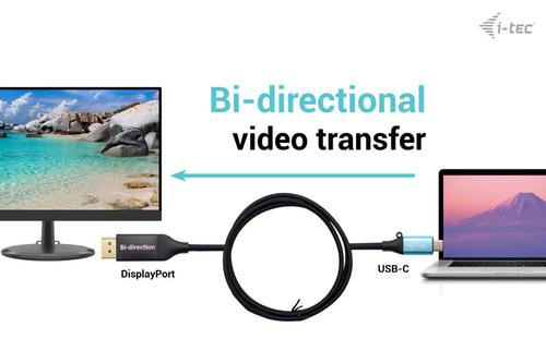 I-TEC USB-C DP CABLE ADAPTER BI-DIRECTIONAL 8K/30HZ 150CM CABL (C31CBLDP8KBIDIR)