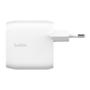 BELKIN DUAL 30W USB-C WALL CHARGER PD 60W WHT (WCB010VFWH)