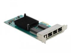 DELOCK PCI Express x1 Karte 4x RJ45 Gigabit LAN i350
