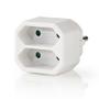 NEDIS Electrical Outlet Splitter Type F CEE 7/7, 250 V AC 50 Hz, 1100W - White
