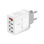 SIGN Fast charger 4xUSB-A, PD & Q.C 3.0, 33W - White