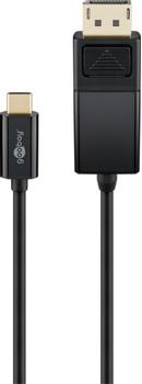GOOBAY USB 3.1 Type-Câ?¢ to DisplayPort adapter cable, black, 1.2 m - USB-Câ?¢ male > DisplayPort male (79295)
