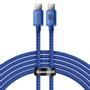 BASEUS Crystal Shine cable USB-C to USB-C 100W 2m (blue)