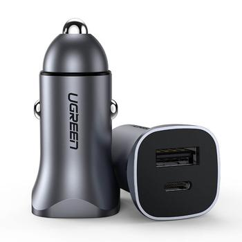 UGREEN Car Charger, USB-C & USB-A, 30W, PD (40858-ugreen)