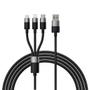 BASEUS 3in1 USB cable StarSpeed Series USB-C + Micro + Lightning 3.5A 1.2m (Black)