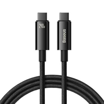BASEUS USB-C to USB-C cable Tungsten Gold 240 W 2 m (black) (CAWJ040101)