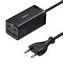 BASEUS GaN3 Pro 4 Ports Desktop Charger 2xUSB-C + 2xUSB 100W - Black