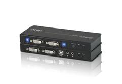 ATEN CE604, systemförlängare för USB/DVI/seriellt/ljud över Cat5e, sv