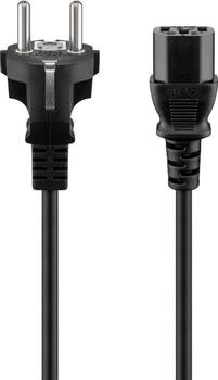 GOOBAY Power Cable CEE7/7 to C13. Black. 2.0m Factory Sealed (50098)