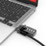 COMPULOCKS Ledge Lock Adapter for MacBook Air M1 with Combination Cable Lock - Adapter för säkerhetslåsurtag - med kombinerat kabellås - silver - för MacBook Air 13,3" (MBALDG03CL)