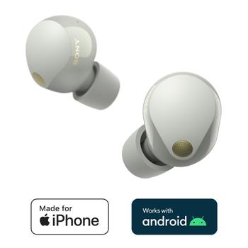SONY WF-1000XM5 trådløse ørepropper,  In-Ear (grå) HD Noise cancelling,  24t batteritid,  trådløs lading, DSEE Extreme, Fast pair (WF1000XM5S.CE7)