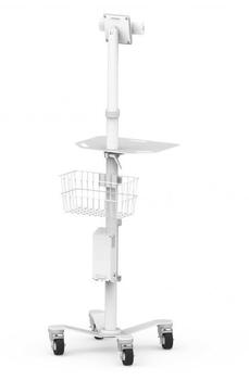 COMPULOCKS Universal Tablet Cling Medical Rolling Kiosk - Vagn - för surfplatta - metall - vit - skärmstorlek: 7"-13" - monteringsgränssnitt: 100 x 100 mm (UCLGMCRSTDW)