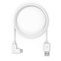 COMPULOCKS 6ft 2.0 USB-A to 90-Degree USB-C Charging Cable Right Angle - USB-kabel - USB (hane) rak till 24 pin USB-C (hane) högervinklad - 1.83 m - vit - för Space Galaxy Tab A 8.4", Space Galaxy Tab S6, Space 