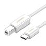 UGREEN USB-C to USB-B 2.0 Printer cable 1m - White