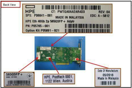 Hewlett Packard Enterprise HPE Eth 40Gb 2p 565QSFP+Adptr (P05891-B21)