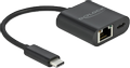 DELOCK USB Type-C Adapter to Gigabit LAN 10/100/1000 Mbps with Power Delivery port black