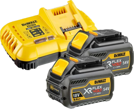 DEWALT 54V XR FLEXVOLT Set: 2x 6Ah Batteries & Charger (DCB118T2)