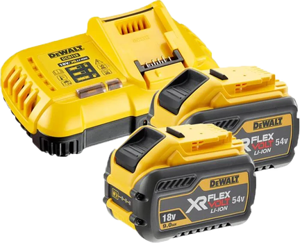 DEWALT 54V XR FLEXVOLT set with 2x9Ah batteries and charger (DCB118X2)