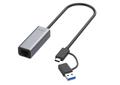 ALLNET USB 3.0 Typ-C&A Ethernet Adapter 2.5 Multi-Gigabit LAN ALL-NC-2.5G-USBC/A  *ALLTRAVEL*